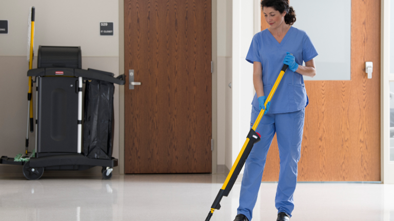 Mopping a Hospital Floor