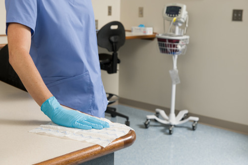 Rubbermaid Disposable Microfibre Cloth in Hospital