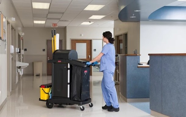 Executive High Security Janitorial Cleaning Cart